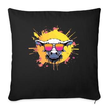 Cow Cow Head Cows Agriculture Cow Farmer - Sofa pillowcase 17,3'' x 17,3'' (45 x 45 cm) - black - Front