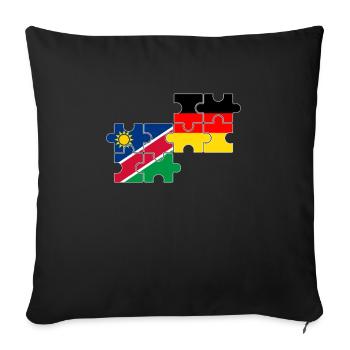 Namibia Germany Flag German Namibians - Sofa pillowcase 17,3'' x 17,3'' (45 x 45 cm) - black - Front