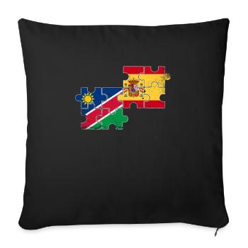 Namibia Spain Vintage Flag Spanish Namibian - Sofa pillowcase 17,3'' x 17,3'' (45 x 45 cm) - black - Front