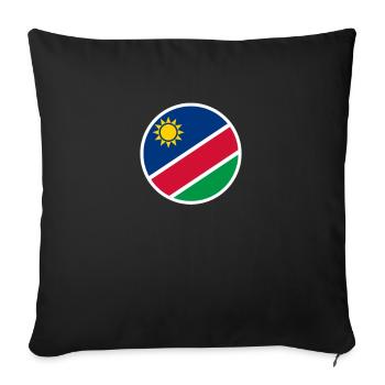 Namibia Namibische Flagge Namibier - Sofakissenbezug 45 x 45 cm - Schwarz - Vorne
