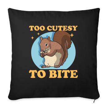 Cute Squirrel Grey Squirrel Squirrel Gift - Sofa pillowcase 17,3'' x 17,3'' (45 x 45 cm) - black - Front