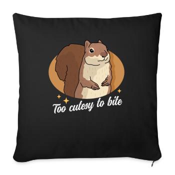 Cute Squirrel Grey Squirrel Squirrel Gift - Sofa pillowcase 17,3'' x 17,3'' (45 x 45 cm) - black - Front