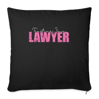Croyez-moi, je suis un juriste de profession d’avocat - Housse de coussin décorative 45 x 45 cm - noir - Devant