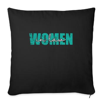 Femmes en droit Avocate Profession d’avocate - Housse de coussin décorative 45 x 45 cm - noir - Devant