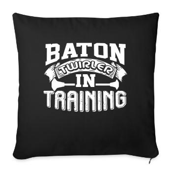 Baton Twirling Baton twirler In Training - Sofa pillowcase 17,3'' x 17,3'' (45 x 45 cm) - black - Front