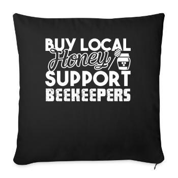 Beekeeper Support Beekeepers - Sofa pillowcase 17,3'' x 17,3'' (45 x 45 cm) - black - Front