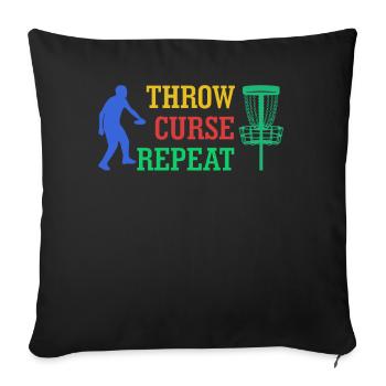 Disc golf Frisbees Joke Disc Golf Frisbee - Sofa pillowcase 17,3'' x 17,3'' (45 x 45 cm) - black - Front