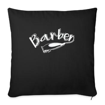 Barber Hairdresser Hair Profession - Sofa pillowcase 17,3'' x 17,3'' (45 x 45 cm) - black - Front