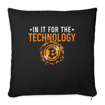 Cryptocurrency In It For The Technology Investment - Sofa pillowcase 17,3'' x 17,3'' (45 x 45 cm) - black - Front