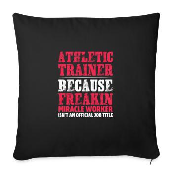 Sports Physician - Sofa pillowcase 17,3'' x 17,3'' (45 x 45 cm) - black - Front