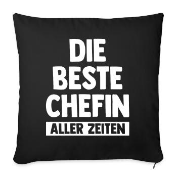 Arbeit Kollegen Büro Teamleiter Führungskraft Chef - Sofakissenbezug 45 x 45 cm - Schwarz - Vorne