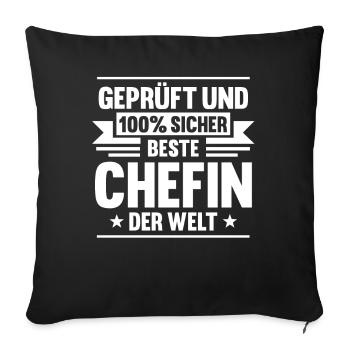 Arbeit Kollegen Büro Teamleiter Führungskraft Chef - Sofakissenbezug 45 x 45 cm - Schwarz - Vorne