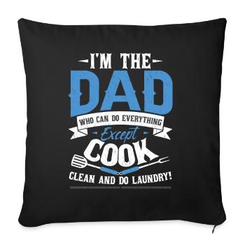 Husband Dad Funny Quote - Sofa pillowcase 17,3'' x 17,3'' (45 x 45 cm) - black - Front