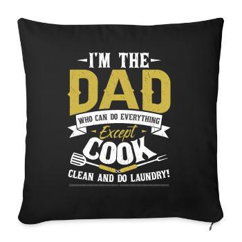 Lustige Pops Vatertag Witz Papa Papa Ehemann - Sofakissenbezug 45 x 45 cm - Schwarz - Vorne