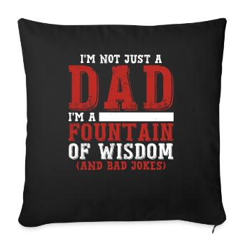 Dad Joke Funny Father's Day Dad - Sofa pillowcase 17,3'' x 17,3'' (45 x 45 cm) - black - Front