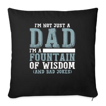 Lustiger Papa Humor Geburtstag - Sofakissenbezug 45 x 45 cm - Schwarz - Vorne