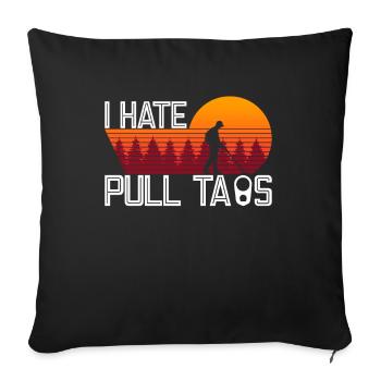 I Hate Can Clips - Metal Detector Detectorist - Sofa pillowcase 17,3'' x 17,3'' (45 x 45 cm) - black - Front