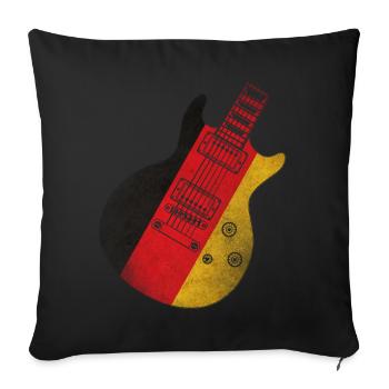German Flag Guitar - Sofa pillowcase 17,3'' x 17,3'' (45 x 45 cm) - black - Front