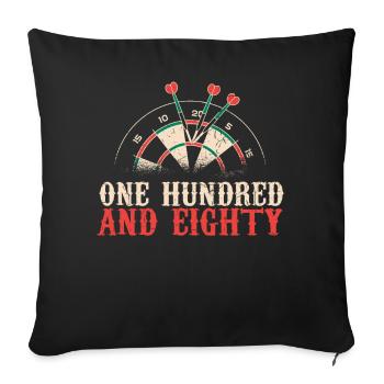 Fléchettes Cent quatre-vingts Dart Score - Housse de coussin décorative 45 x 45 cm - noir - Devant