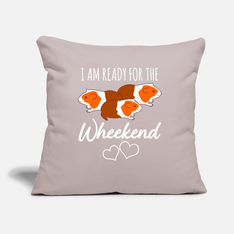 Week-end de blagues des cochons d’Inde Housse de coussin décorative 45 x 45 cm