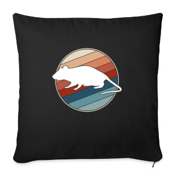 Maus Retro - Sofakissenbezug 45 x 45 cm - Schwarz - Vorne
