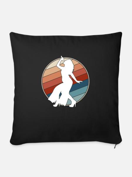 Sängerin Retro - Sofakissenbezug 45 x 45 cm - Schwarz