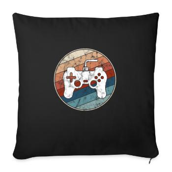 Gaming Retro - Sofa pillowcase 17,3'' x 17,3'' (45 x 45 cm) - black - Front