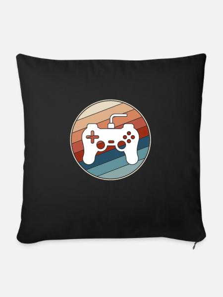 Gaming Retro - Sofakissenbezug 45 x 45 cm - Schwarz