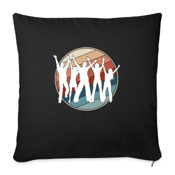 Danse Rétro - Housse de coussin décorative 45 x 45 cm - noir - Devant