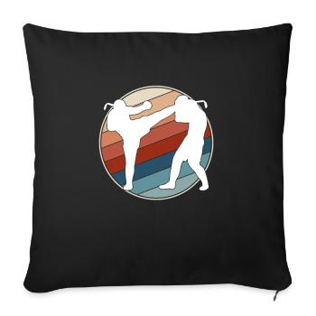 Martial Arts Retro - Sofa pillowcase 17,3'' x 17,3'' (45 x 45 cm) - black - Front