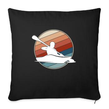 Canoe Retro - Sofa pillowcase 17,3'' x 17,3'' (45 x 45 cm) - black - Front