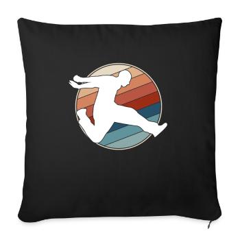 Parkour Retro - Sofa pillowcase 17,3'' x 17,3'' (45 x 45 cm) - black - Front