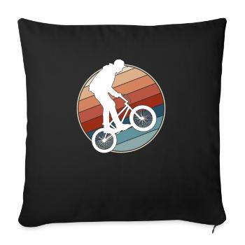 BMX retro - Sofa pillowcase 17,3'' x 17,3'' (45 x 45 cm) - black - Front