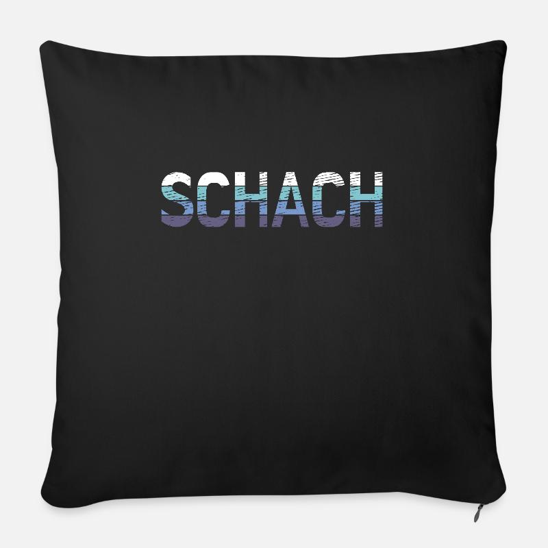 Schach - Sofakissenbezug 45 x 45 cm - Schwarz