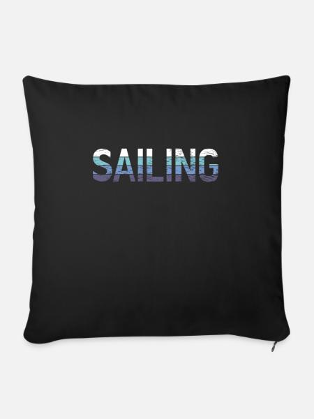 Sailing - Sofakissenbezug 45 x 45 cm - Schwarz