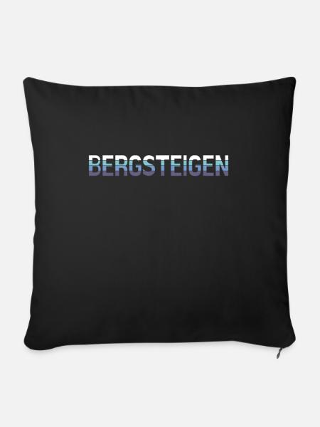 Bergsteigen - Sofakissenbezug 45 x 45 cm - Schwarz