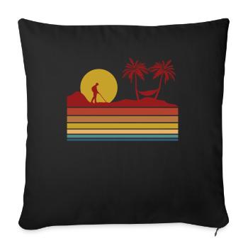 Metal Detector Treasure Hunt Detectorist - Sofa pillowcase 17,3'' x 17,3'' (45 x 45 cm) - black - Front