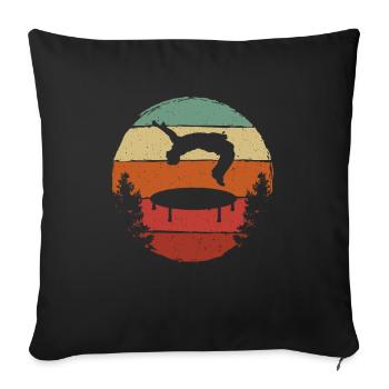 Trampoline Retro Backflip - Sofa pillowcase 17,3'' x 17,3'' (45 x 45 cm) - black - Front