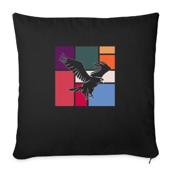 Eagle - Sofa pillowcase 17,3'' x 17,3'' (45 x 45 cm) - black - Front
