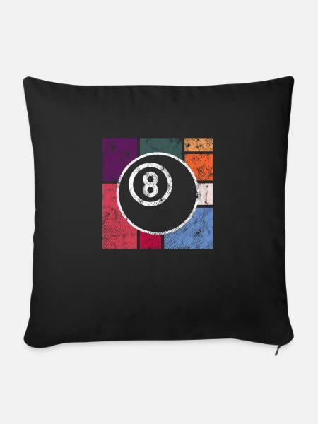 Billiards - Sofakissenbezug 45 x 45 cm - Schwarz