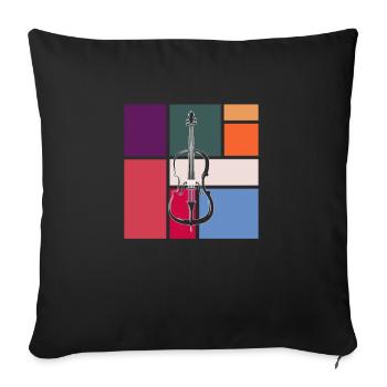 Geige - Sofakissenbezug 45 x 45 cm - Schwarz - Vorne