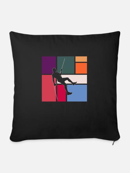 Klettern - Sofakissenbezug 45 x 45 cm - Schwarz