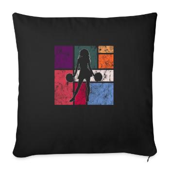 Cheerleading - Housse de coussin décorative 45 x 45 cm - noir - Devant