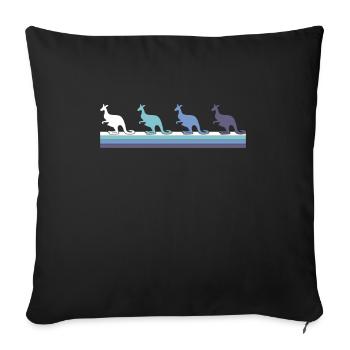 Känguru - Sofakissenbezug 45 x 45 cm - Schwarz - Vorne
