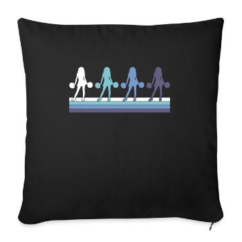 cheerleading - Housse de coussin décorative 45 x 45 cm - noir - Devant