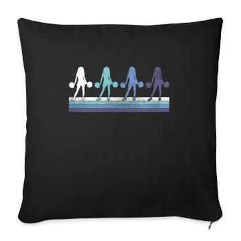 Cheerleading - Housse de coussin décorative 45 x 45 cm - noir - Devant