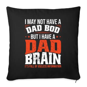 Fête des pères Papa Vêtements Mari Cuisine Papa Blague - Housse de coussin décorative 45 x 45 cm - noir - Devant