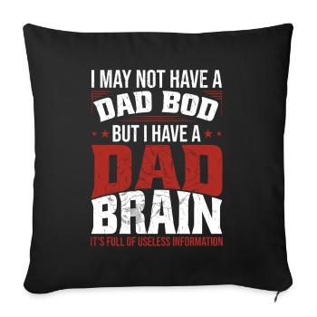 Je n’ai peut-être pas de papa Bod - Housse de coussin décorative 45 x 45 cm - noir - Devant