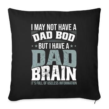 Je n’ai peut-être pas papa Bod - Housse de coussin décorative 45 x 45 cm - noir - Devant