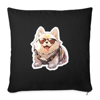 Dogs Pet Dog Owner Dog Lover Animal - Sofa pillowcase 17,3'' x 17,3'' (45 x 45 cm) - black - Front